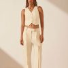 Clothing Shona Joy | Irena Tailored Fitted Vest - Rice