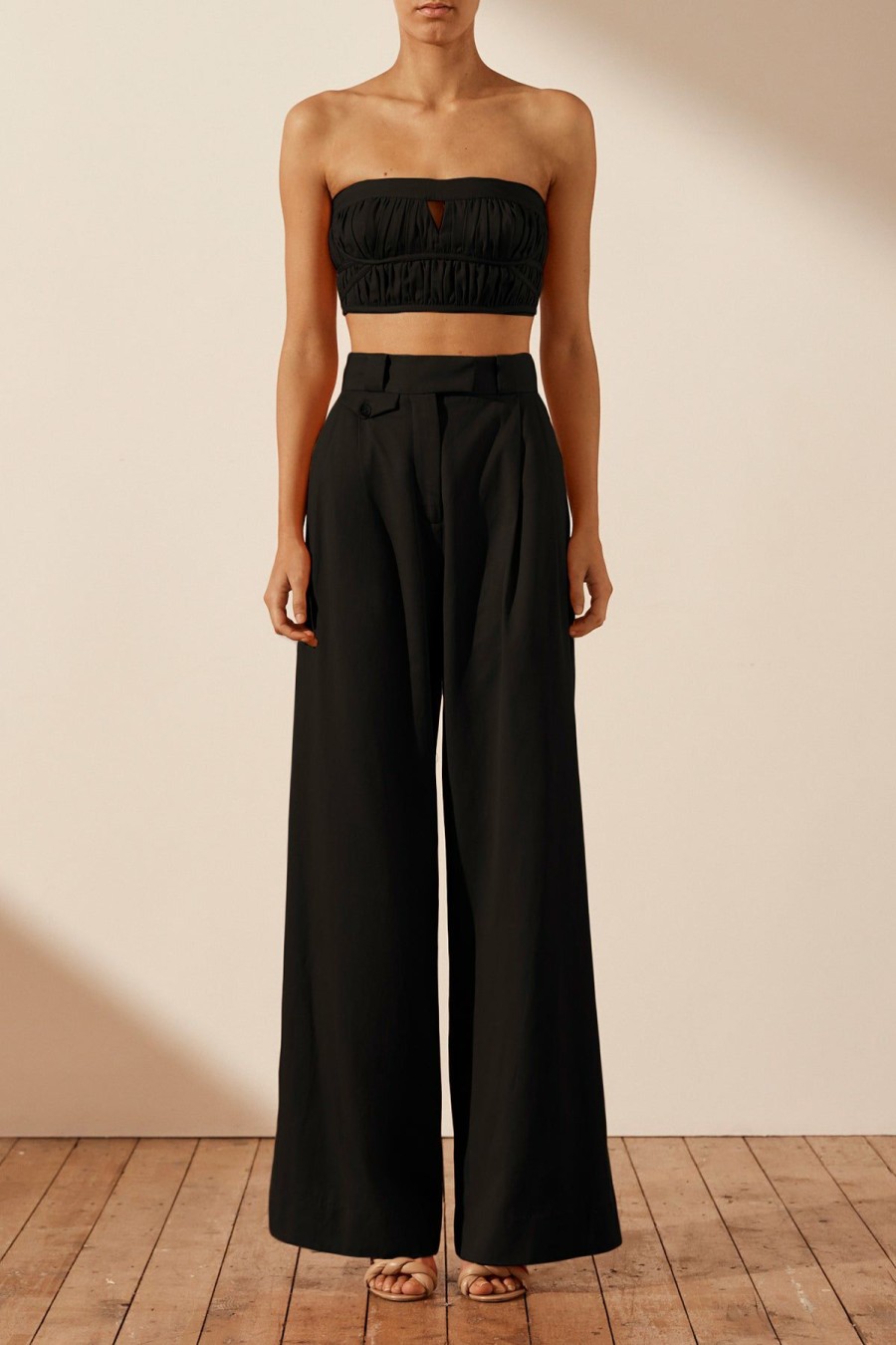 Clothing Shona Joy | Sara Tailored Wide Leg Pant - Black