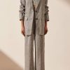 Clothing Shona Joy | Amanda Linen Oversized Blazer - Ash