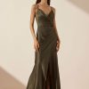 Clothing Shona Joy | La Lune Cross Draped Maxi Dress - Forest