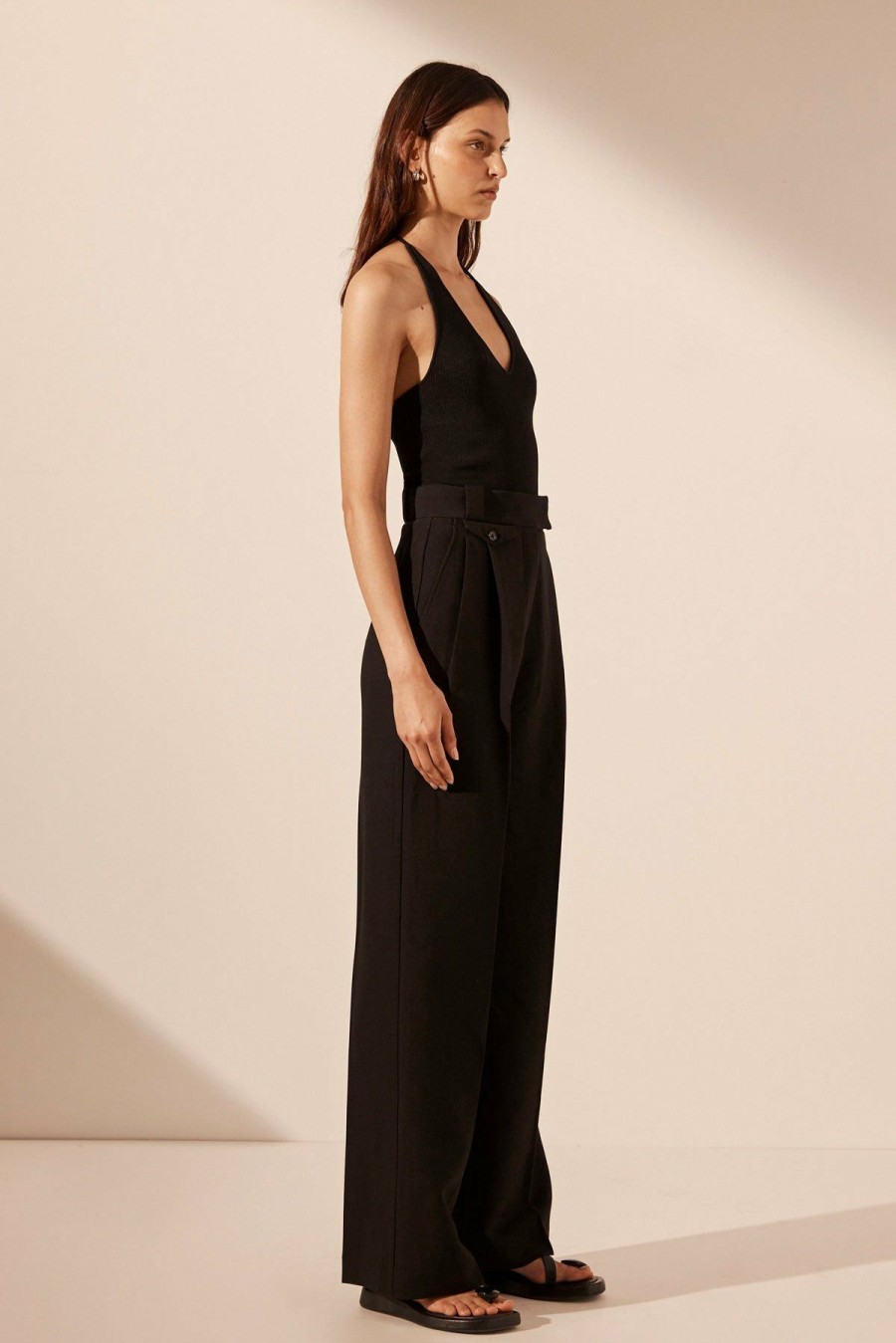 Clothing Shona Joy | Irena High Waisted Tailored Pant - Black