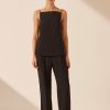 Clothing Shona Joy | Vento Open Tie Back Top - Black