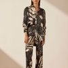 Clothing Shona Joy | Capri Silk Tuxedo Shirt