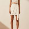 Clothing Shona Joy | Sara Wrap Mini Skirt - Coconut