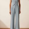 Clothing Shona Joy | Irena Tailored Fitted Vest - Chalk Blue