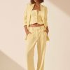 Clothing Shona Joy | Sara Peak Lapel Blazer - Lemon