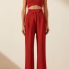 Clothing Shona Joy | Irena High Waisted Tailored Pant - Roma Red