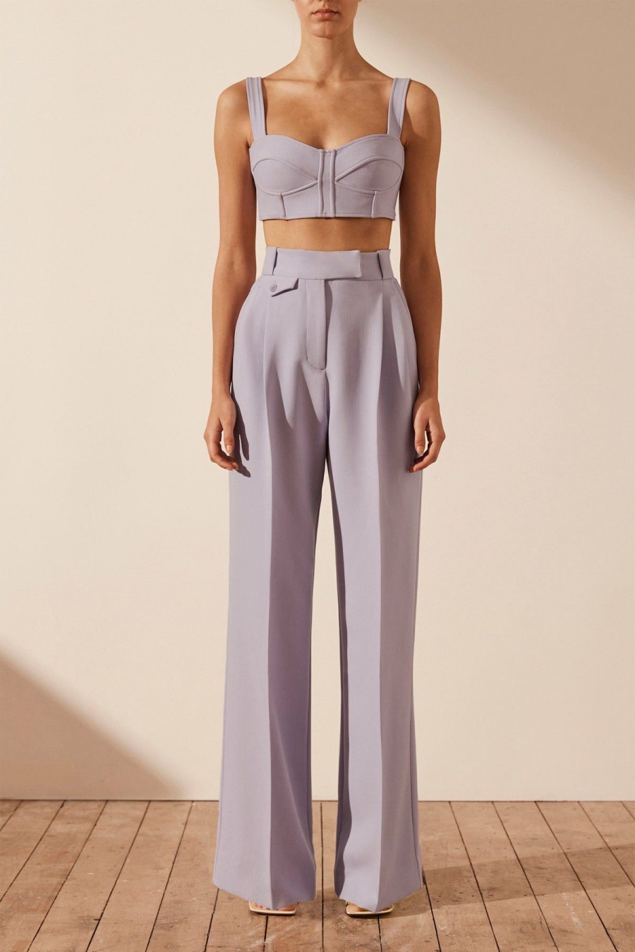 Clothing Shona Joy | Irena High Waisted Tailored Pant - Lavender