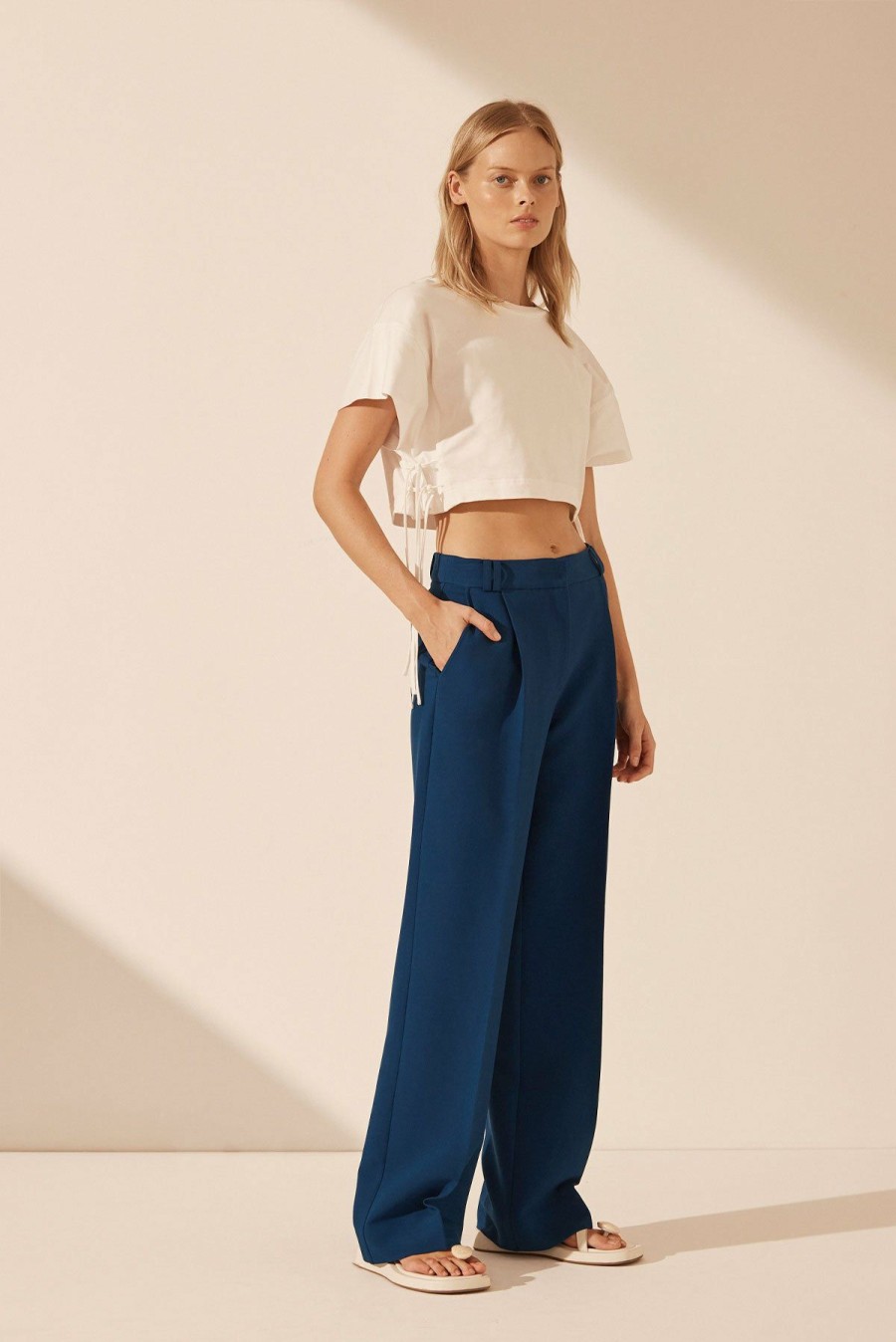 Clothing Shona Joy | Irena Mid Rise Pant - Ocean