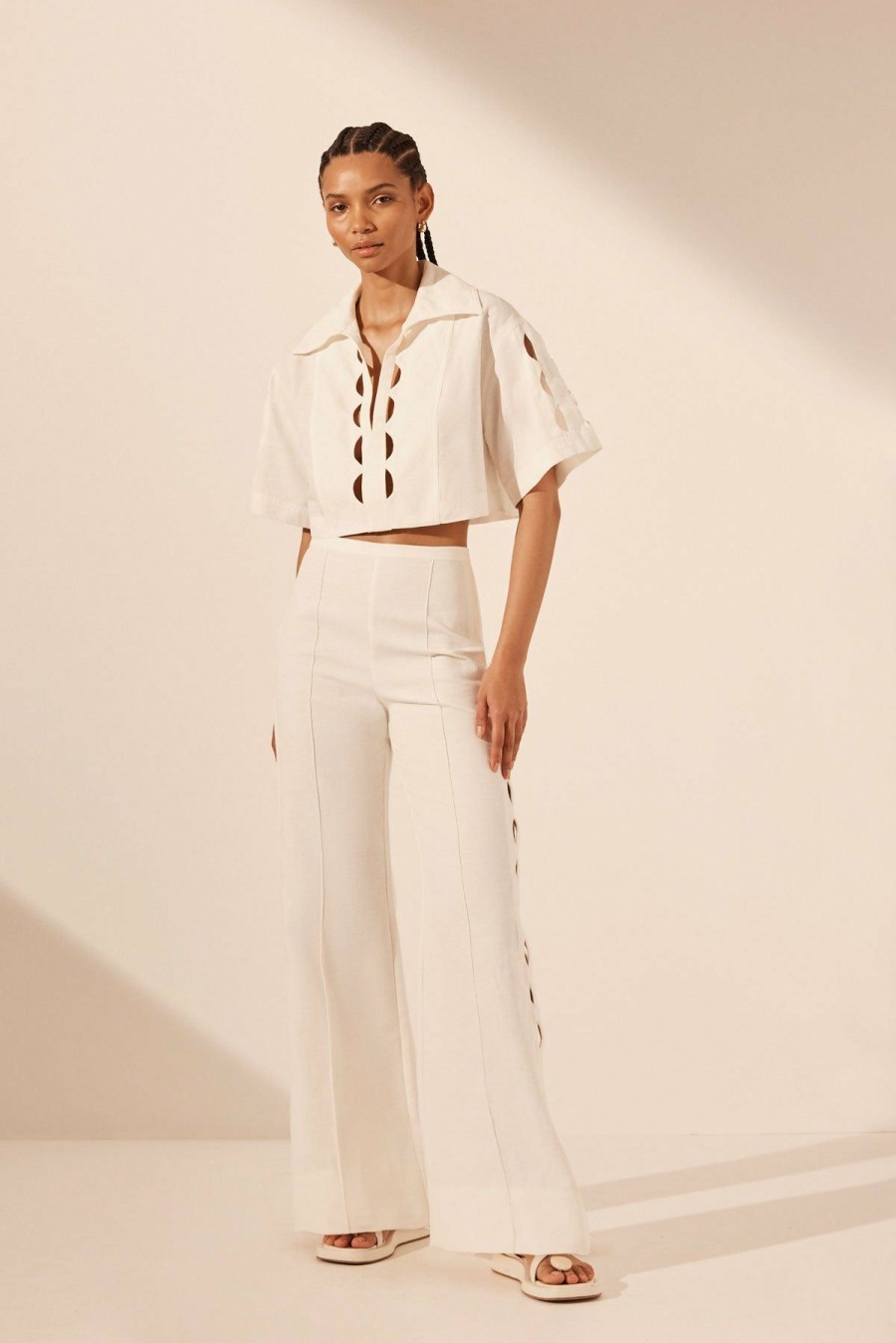 Clothing Shona Joy | Julieta Scallop Cut Out Flared Pant