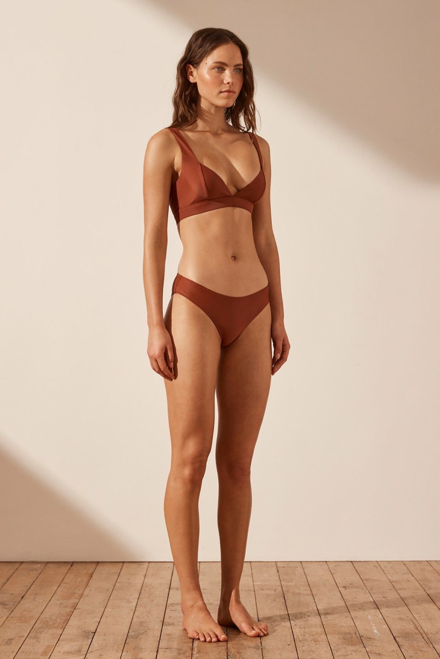 Swim Shona Joy | Daiquiri Wide Strap Bikini Top - Amaretto