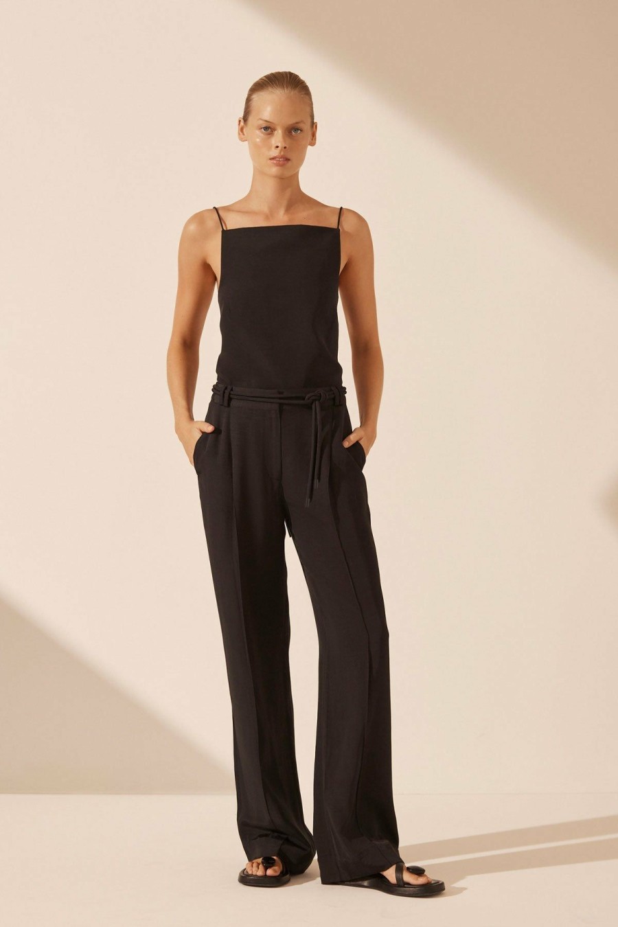 Clothing Shona Joy | Vento Mid Rise Pant - Black