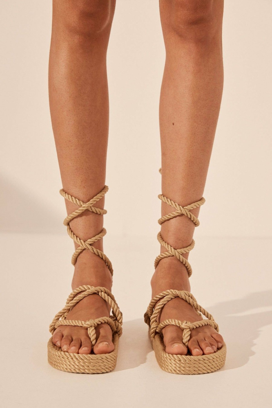 Accessories Shona Joy | Nomadic State Of Mind Romano Double Decker Sandal - Camel