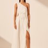 Clothing Shona Joy | Josephine Asymmetrical Cut Out Maxi Dress - Coconut