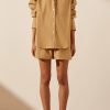 Clothing Shona Joy | Kohala Oversized Shirt - Raffia