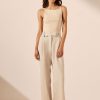 Clothing Shona Joy | Irena High Waisted Tailored Pant - Bone