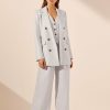 Clothing Shona Joy | Brisa Peak Lapel Blazer - Ice Blue