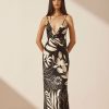 Clothing Shona Joy | Capri Silk Plunged Slip Midi Dress