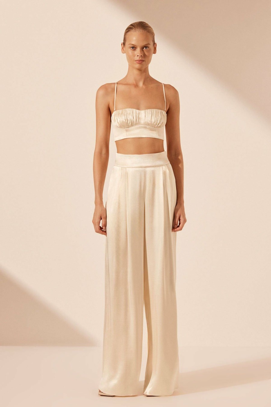 Clothing Shona Joy | La Lune Tuxedo Trouser - Cream